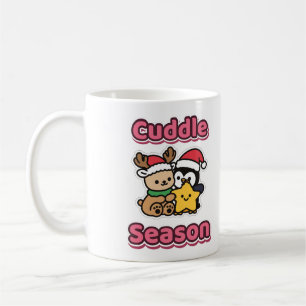 Cuddle Season Cute Reindeer and Penguin Star Coffee Mug