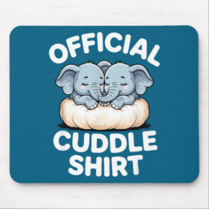 Cuddle Shirt Cute Baby Elephant Snuggle  Mouse Mat