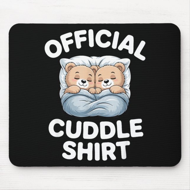 Cuddle Shirt Cute Teddy Bear Sleepwear  Mouse Mat (Front)