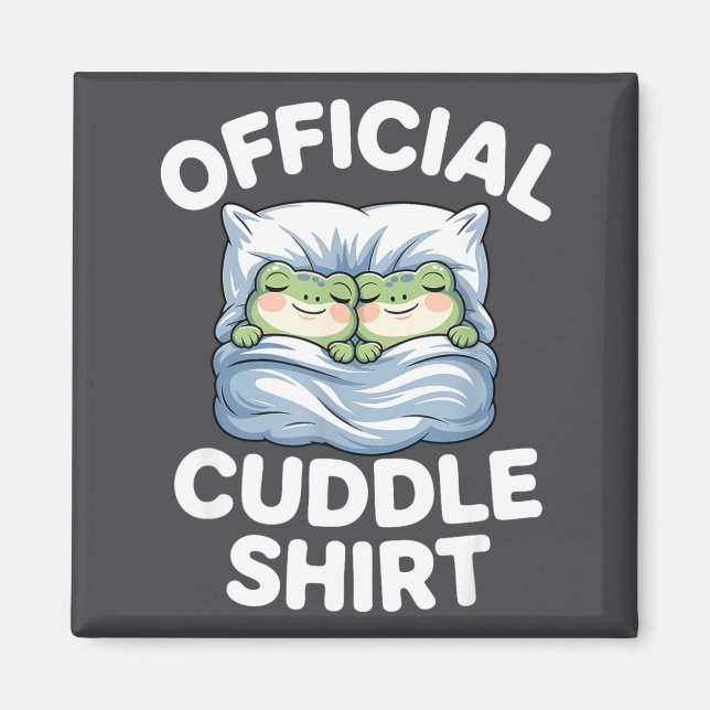 Cuddle Shirt Funny Cute Frogs Cozy  Magnet (Front)