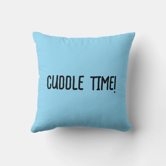 Cuddle Time! Cute Cartoon Teddy Bear Throw Pillow  (Back)