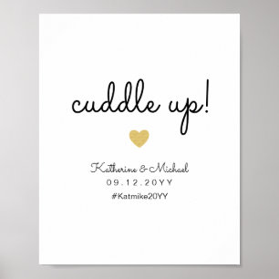 Cuddle Up Wedding Blanket or Shawl Favour Sign
