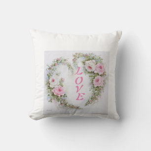Cuddle Up with Love: Rosy Heart Throw Pillow (Coz