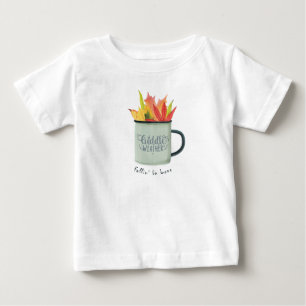 Cuddle Weather Watercolor Fall Leaves Autumn  Baby T-Shirt