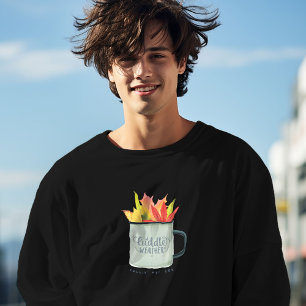 Cuddle Weather Watercolor Fall Leaves Autumn Sweatshirt