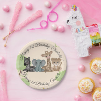 Cuddles 1st Birthday Party Paper Plate