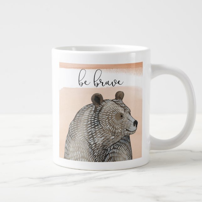 Cuddlies Bear | Be Brave Large Coffee Mug (Right)