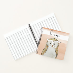 Cuddlies Owl   Be Wise Notebook