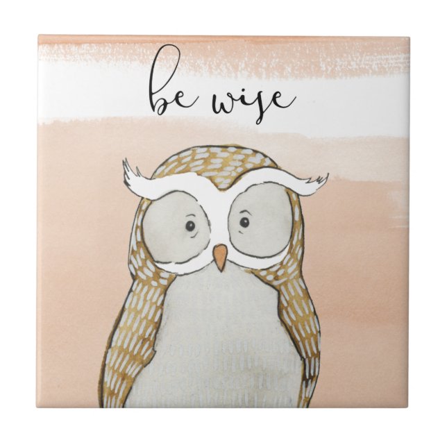 Cuddlies Owl | Be Wise Tile (Front)