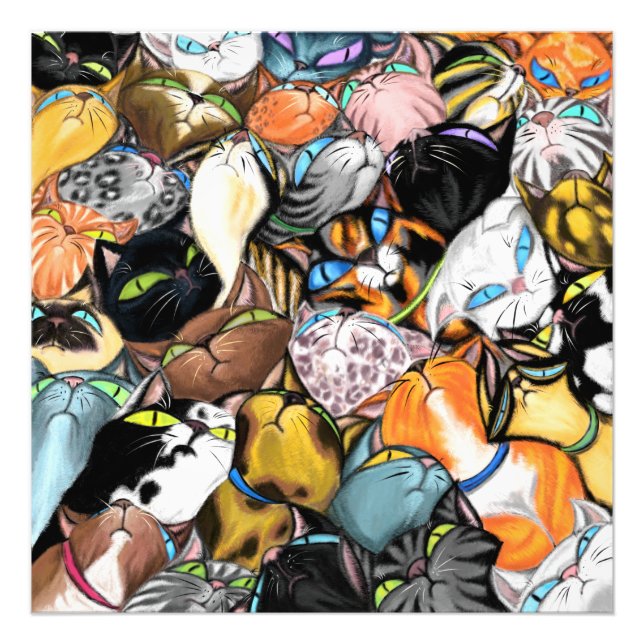 Cuddling Cats Poster (Front)