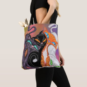 Cuddling Cats Tote Bag