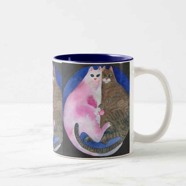 Cuddling Fat Cats Mug (Right)
