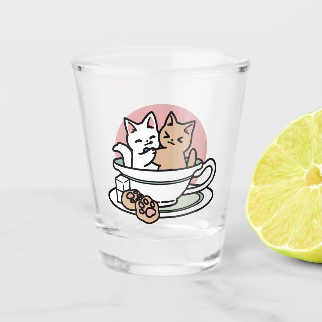 Cuddling Kitties in a Cup - Adorable Tea Time (Front)