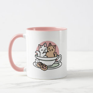 Cuddling Kitties in a Cup - Adorable Tea Time