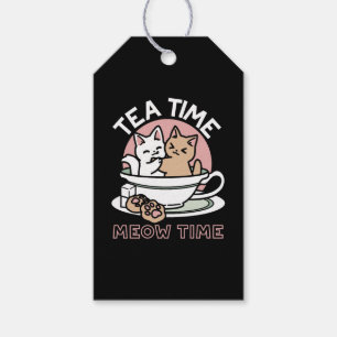 Cuddling Kitties in a Cup - Adorable Tea Time Gift Tags