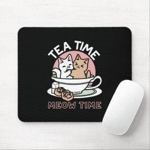 Cuddling Kitties in a Cup - Adorable Tea Time Mouse Mat