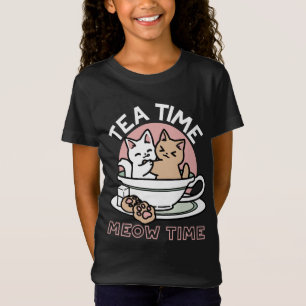 Cuddling Kitties in a Cup - Adorable Tea Time T-Shirt
