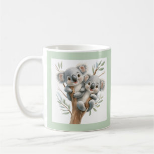 Cuddling Koala Bears In Tree, BFF, Personalised Coffee Mug