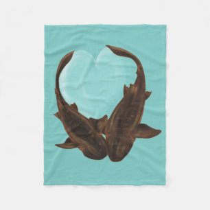 Cuddling Nurse Sharks Fleece Blanket