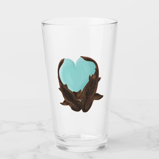 Cuddling Nurse Sharks Glass (Front)