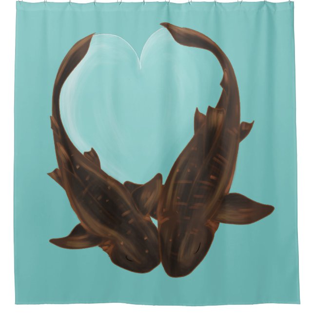Cuddling Nurse Sharks Shower Curtain (Front)