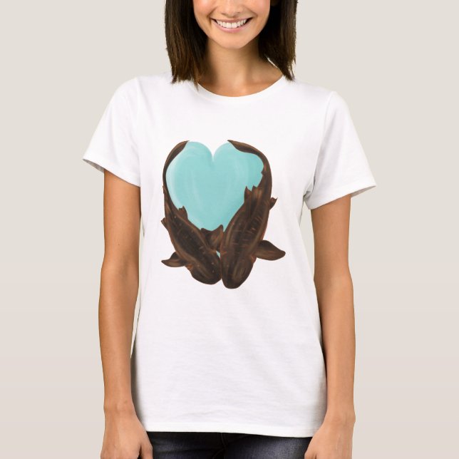 Cuddling Nurse Sharks T-Shirt (Front)