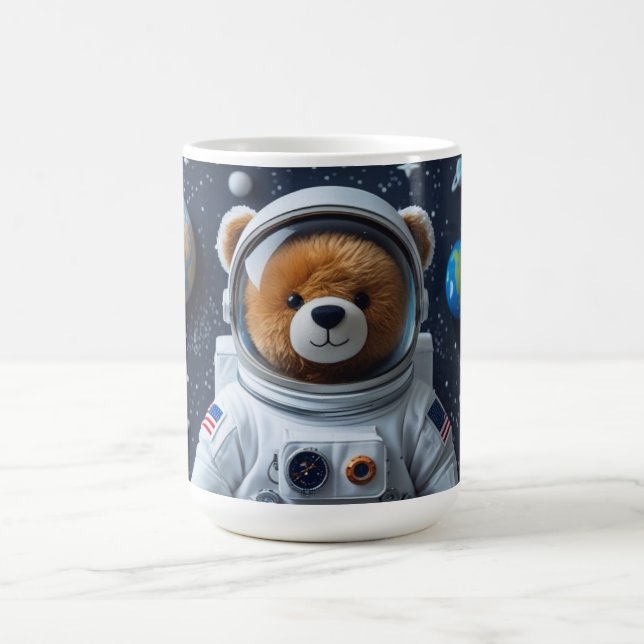 Cuddly Astronaut Teddy Coffee Mug (Center)