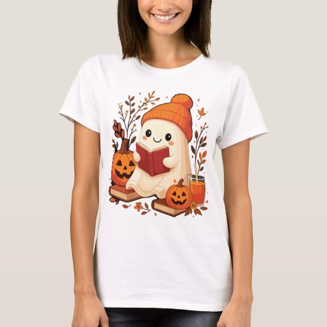 cuddly autumn spirit when reading T-Shirt (Front)