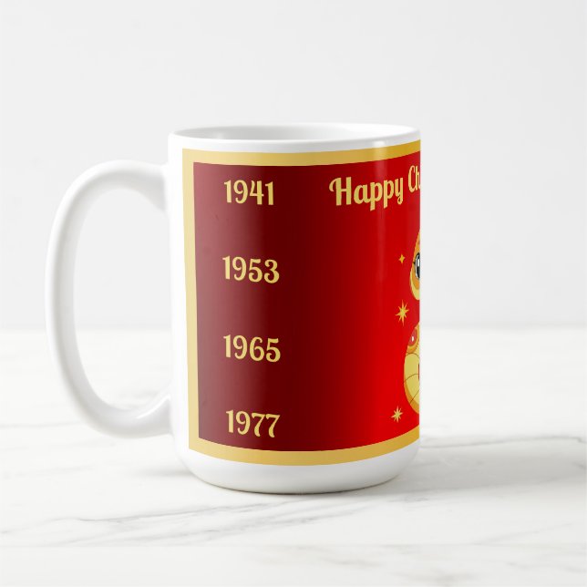 Cuddly Baby Snake Chinese New Year Coffee Mug (Left)