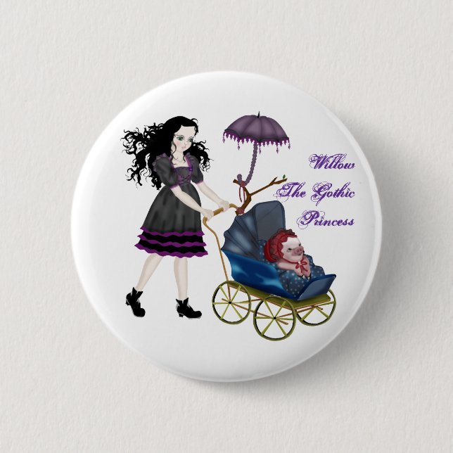 Cuddly Bacon White Button Pin (Front)