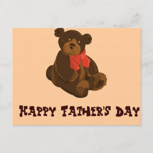 Cuddly Bear Dad Postcard