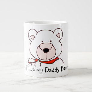 Cuddly Bear Illustration I love my Daddy Bear Large Coffee Mug