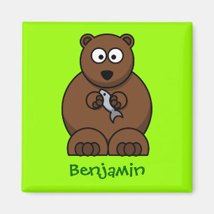 Cuddly bear magnet