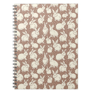 Cuddly Bunny Rabbits Bonanza - Mocha Mousse. Notebook