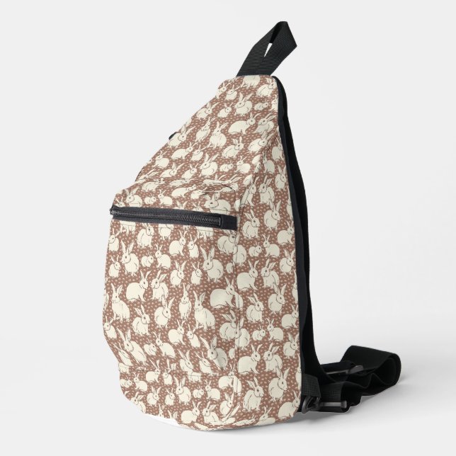 Cuddly Bunny Rabbits Bonanza - Mocha Mousse.   Sling Bag (Right Corner)