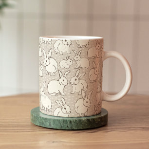 Cuddly Bunny Rabbits Bonanza - pattern.   Coffee Mug