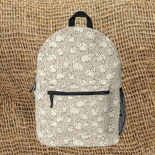 Cuddly Bunny Rabbits Bonanza - pattern easter.   Printed Backpack