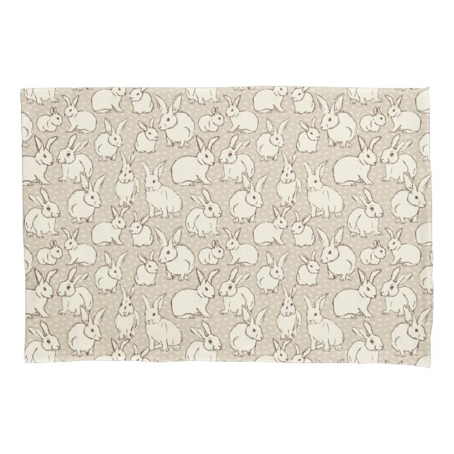 Cuddly Bunny Rabbits Bonanza - pattern.   Pillowcase (Front)