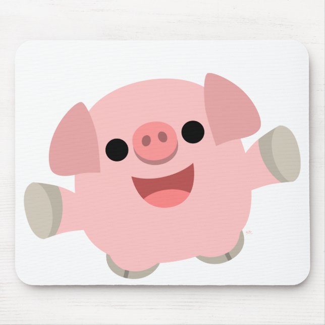 Cuddly Cartoon Pig mousepad (Front)