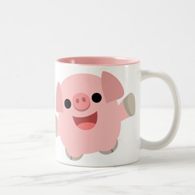 Cuddly Cartoon Pig Mug (Right)