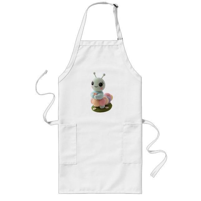Cuddly Caterpillar A Whimsical Crochet Friend T-Sh Long Apron (Front)
