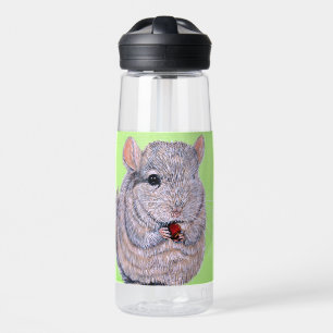 Cuddly Chinchilla painting Water Bottle