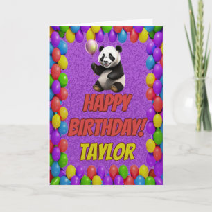Cuddly Cute Panda Bear Greeting Happy Birthday Card