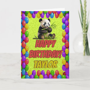 Cuddly Cute Panda Bear Greeting Happy Birthday Card