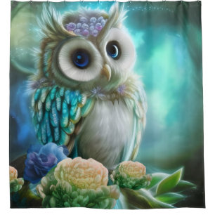 Cuddly Cutie Owl Shower Curtain