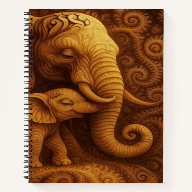 Cuddly Elephants  Notebook (Front)