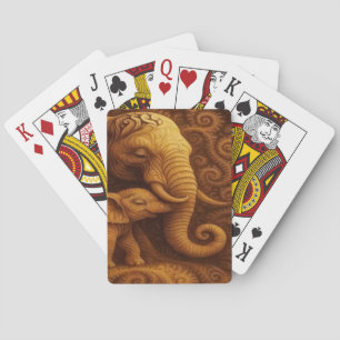 Cuddly Elephants  Playing Cards