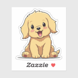 Cuddly Golden Retriever, Anime Charm, Small