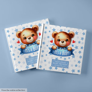 Cuddly It’s a boy teddy bear guest book for boys