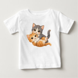 Cuddly kittens hugging baby T-Shirt
